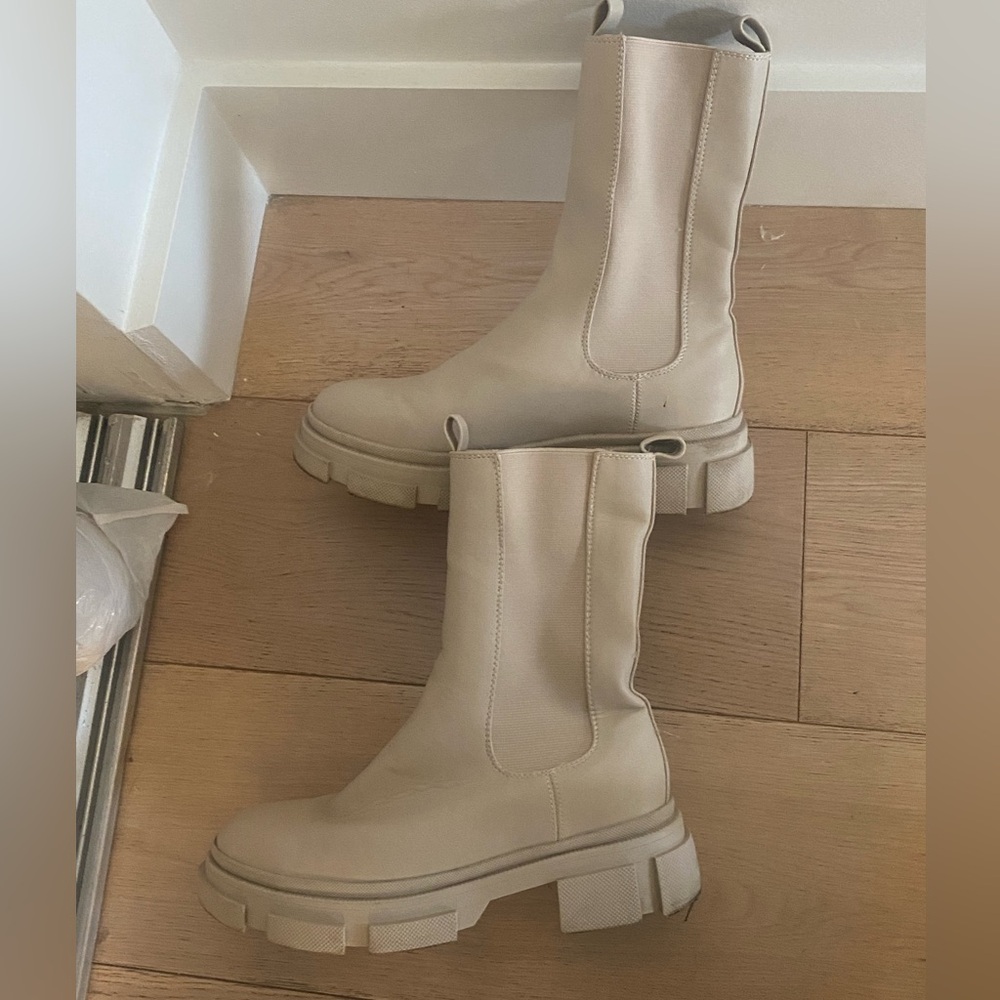 Cream boots!
